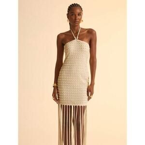 SHEIN x Eduardo Gutierrez CAJUNI Crotchet Fringe Boho Summer Dress Vacation